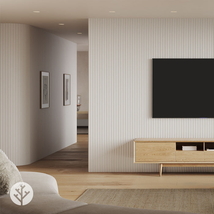 Flutto™ White Ridge Flexible Tambour Wood Panels