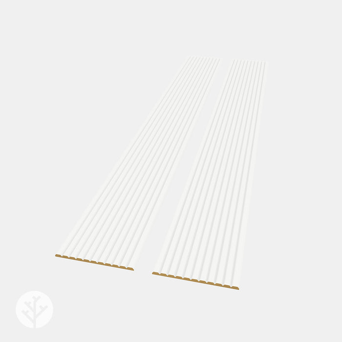 Flutto™ White Slat Flexible Tambour Wood Panels