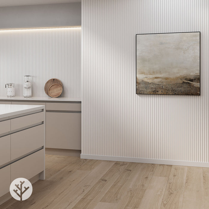 Flutto™ White Slat Flexible Tambour Wood Panels