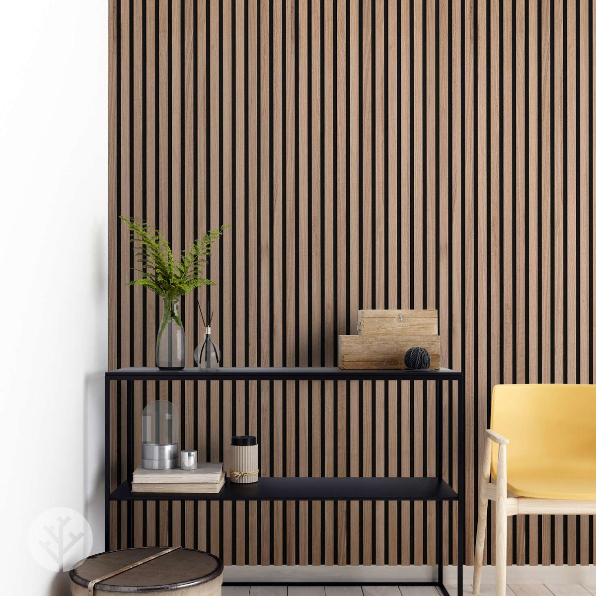 Acupanel® Contemporary Walnut Acoustic Wood Wall Panel | Wall Panelling